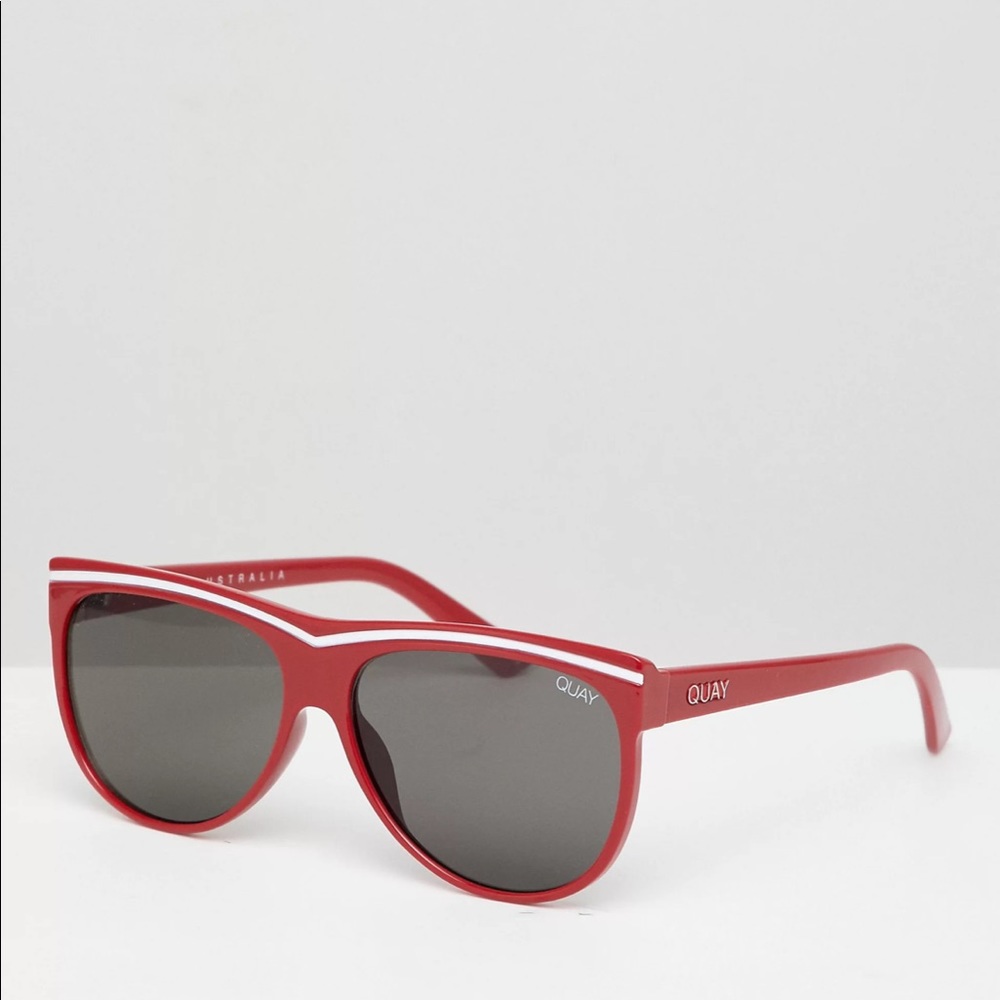Quay Australia “Hollywood Nights” Red Frame Sunglasses